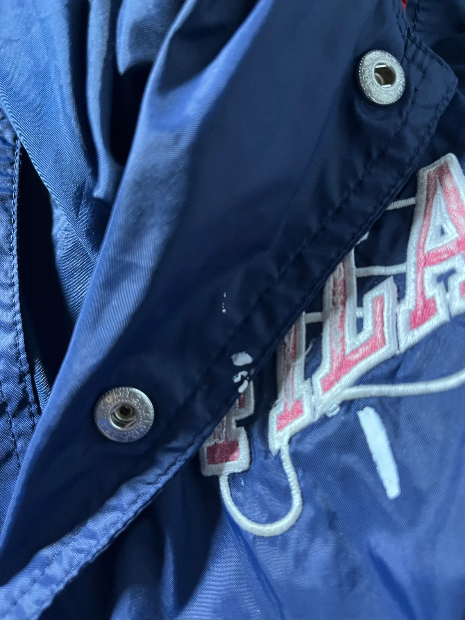 Navy blue teddy jacket with snap closure - Fila - size M - satisfactory – photo 12